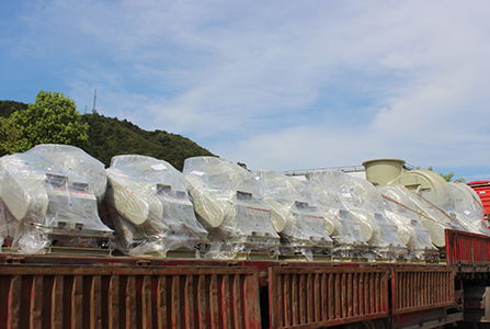 發(fā)貨現場-紹興天宏風機有限公司